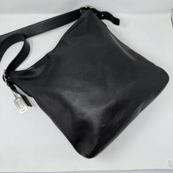 Coach Vintage Slim Legacy Slim Hobo Bag Black Leather Crossbody 9177 Handbag - Picture 4 of 9